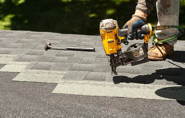 arious roofing materials including asphalt shingles, metal panels, and tiles displayed side by side